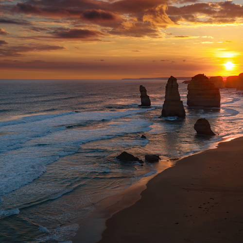 Twelve Apostles, Great Ocean Road, at sunset
